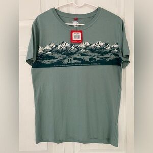 Kiwi Planet Wild Kiwi Mens New Zealand T Shirt - Mountains size Small